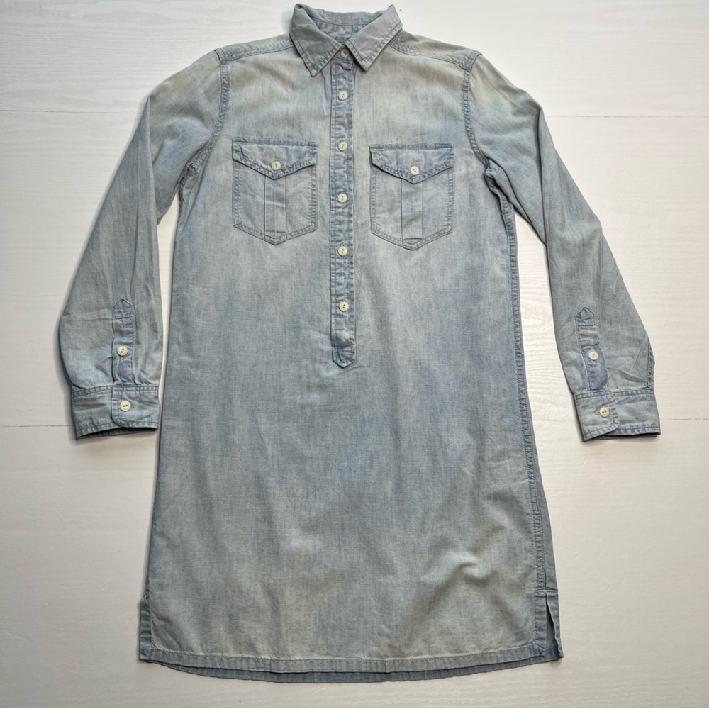 Denim Supply Denim‎ Pullover Shirtdress Dress Womens Small Long Sleeve Vintage